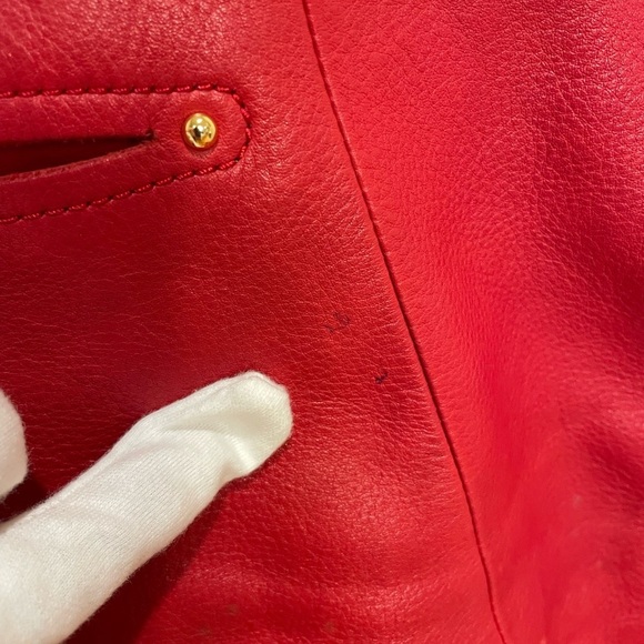 B Makowsky Red Leather Handbag - Picture 3 of 16